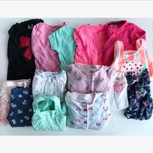 Lot of Little girl size 9 months clothes bundle